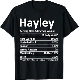 HAYLEY Nutrition Personalized Name Funny Christmas Idea T-Shirt