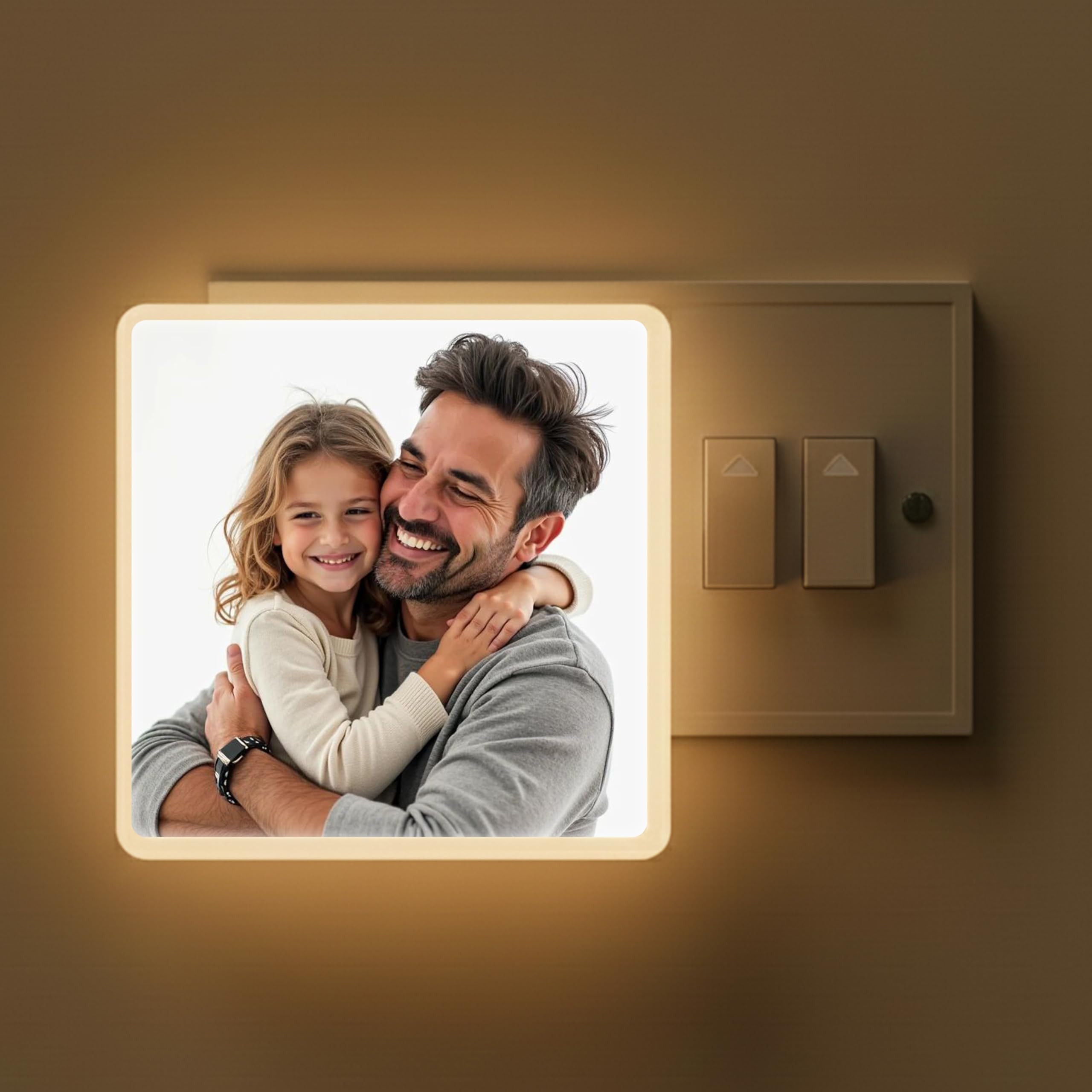 DECORCRU Personalized Father & Daughter Love Photo Lamp | Customized Plug Photo Lamp Dad & Child | Gifting for Papa, Grandfather, Daughter | Ideal for Birthdays, Father’s Day | Gift Idea (4x4 Inch)-image-24