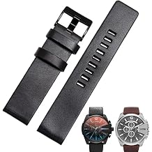 KLVN Cow Leather Strap For DIESEL Watchband DZ7312 | DZ4323 | DZ7257 With Stainless Steel Pin Buckle Strap 24 26 27 28 30mm Flat Band