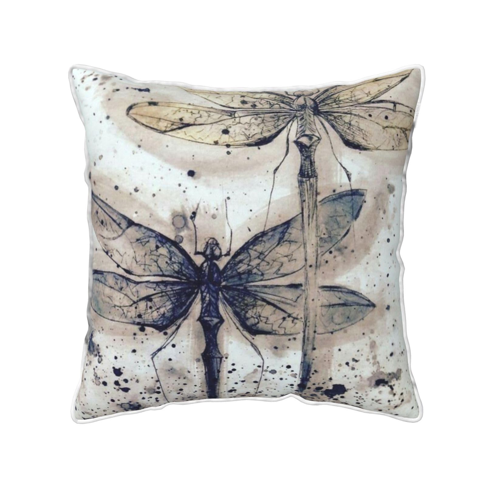 FZGGWYHL modern dragonfly printed Velvet Throw Pillow Cover Pillowcase