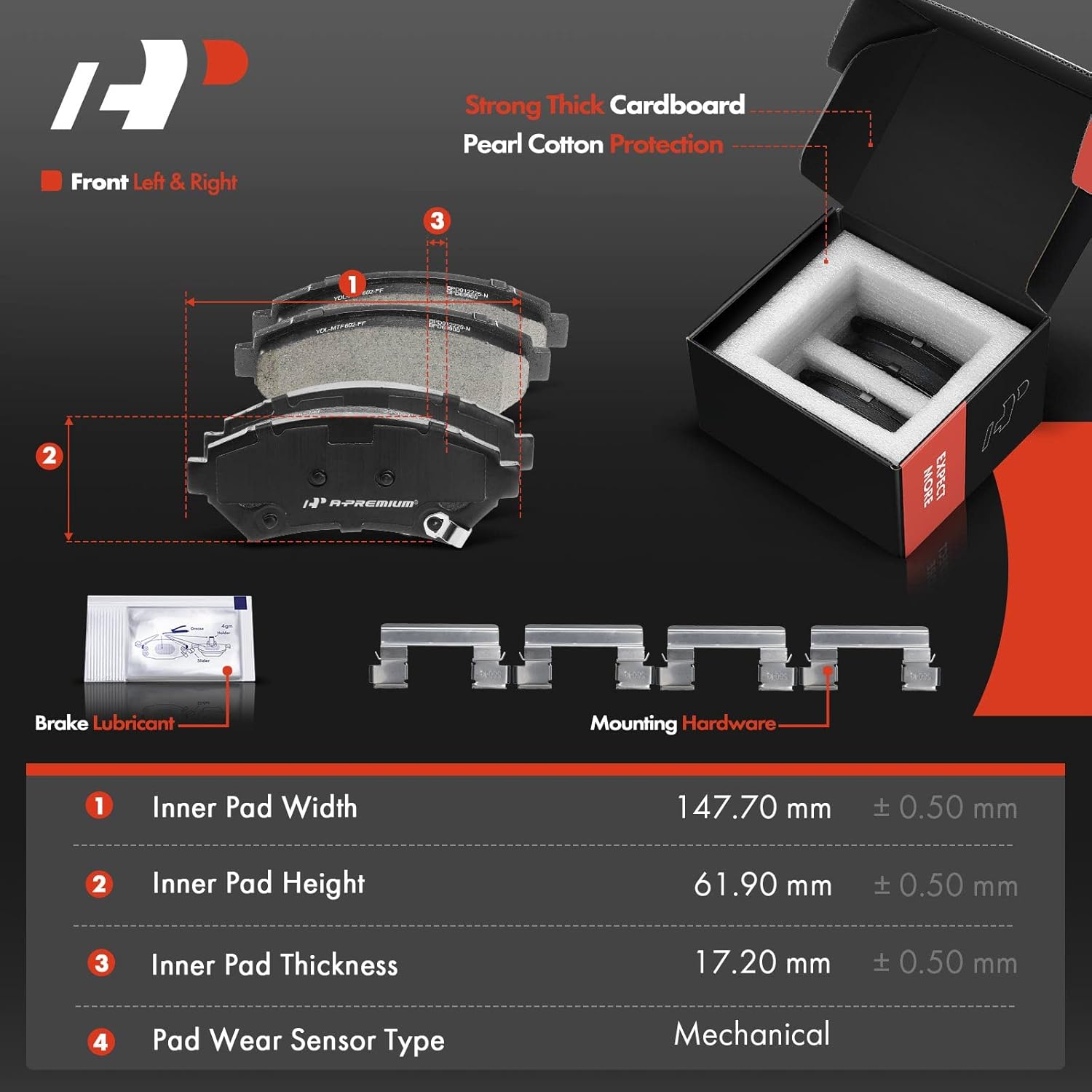 A-Premium Front Vented & Rear Solid Disc Brake Rotors + Ceramic Pads Kit Compatible with Select Chevy and Oldsmobile Models -Impala/Monte Carlo 2000-2005, Intrigue 1998-1999, 12-PC Set