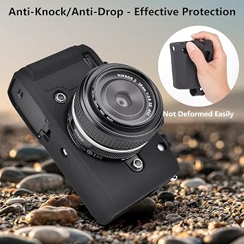 MUZIRI KINOKOO Case for Nikon Zf Camera, Soft Silicone Protective Cover for Nikon ZF/Zf Digital Camera - Anti-Scratch & Slim Fit - Black