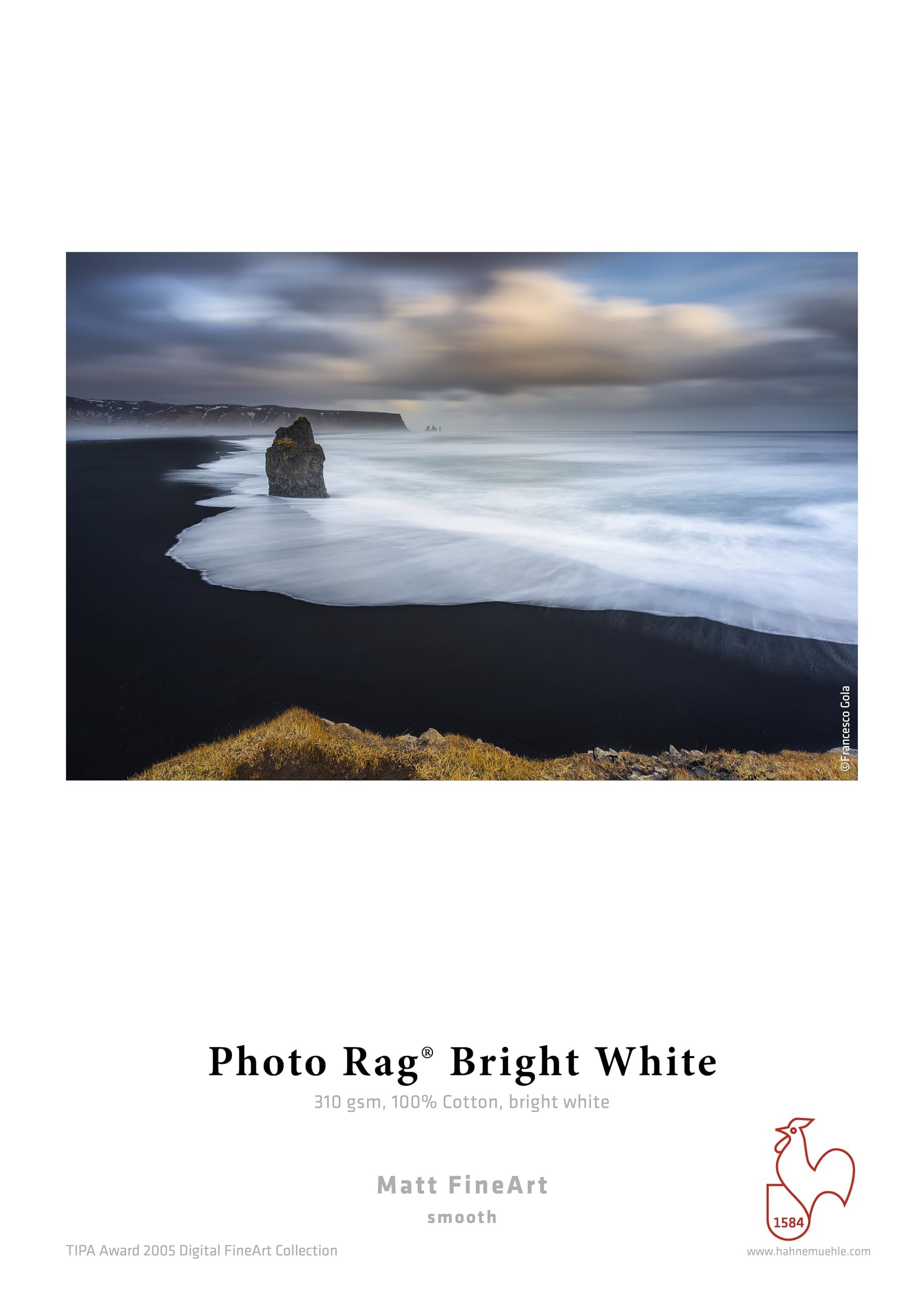 Hahnemühle 10641622 Digital FineArt Photo Rag papier, 310 g/m², DIN A3, 297 x 420 mm, jasny biały