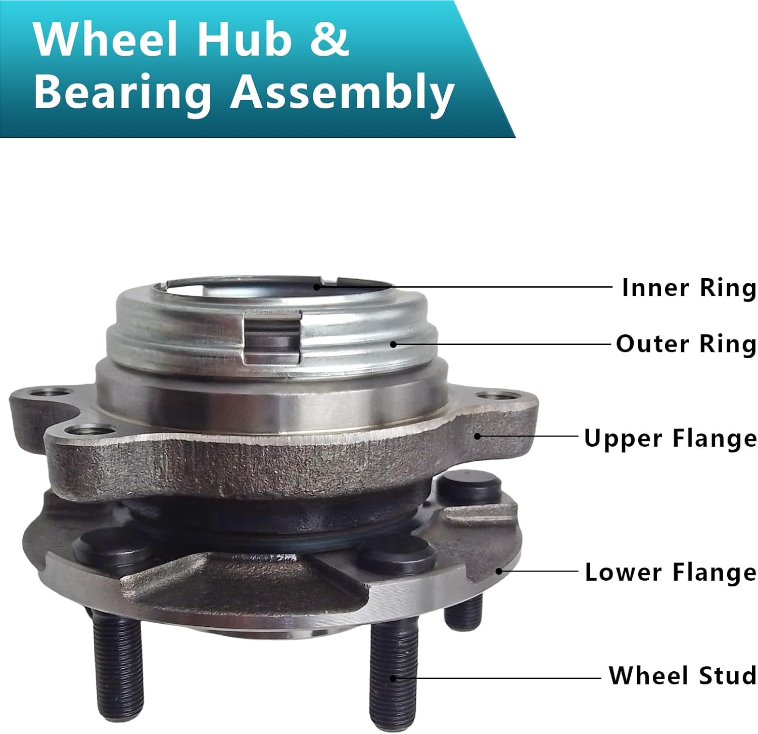 513338 Front Wheel Bearing Hub Assembly for Nissan Murano 2009-2014, Quest 2011-2017 (2PCS)
