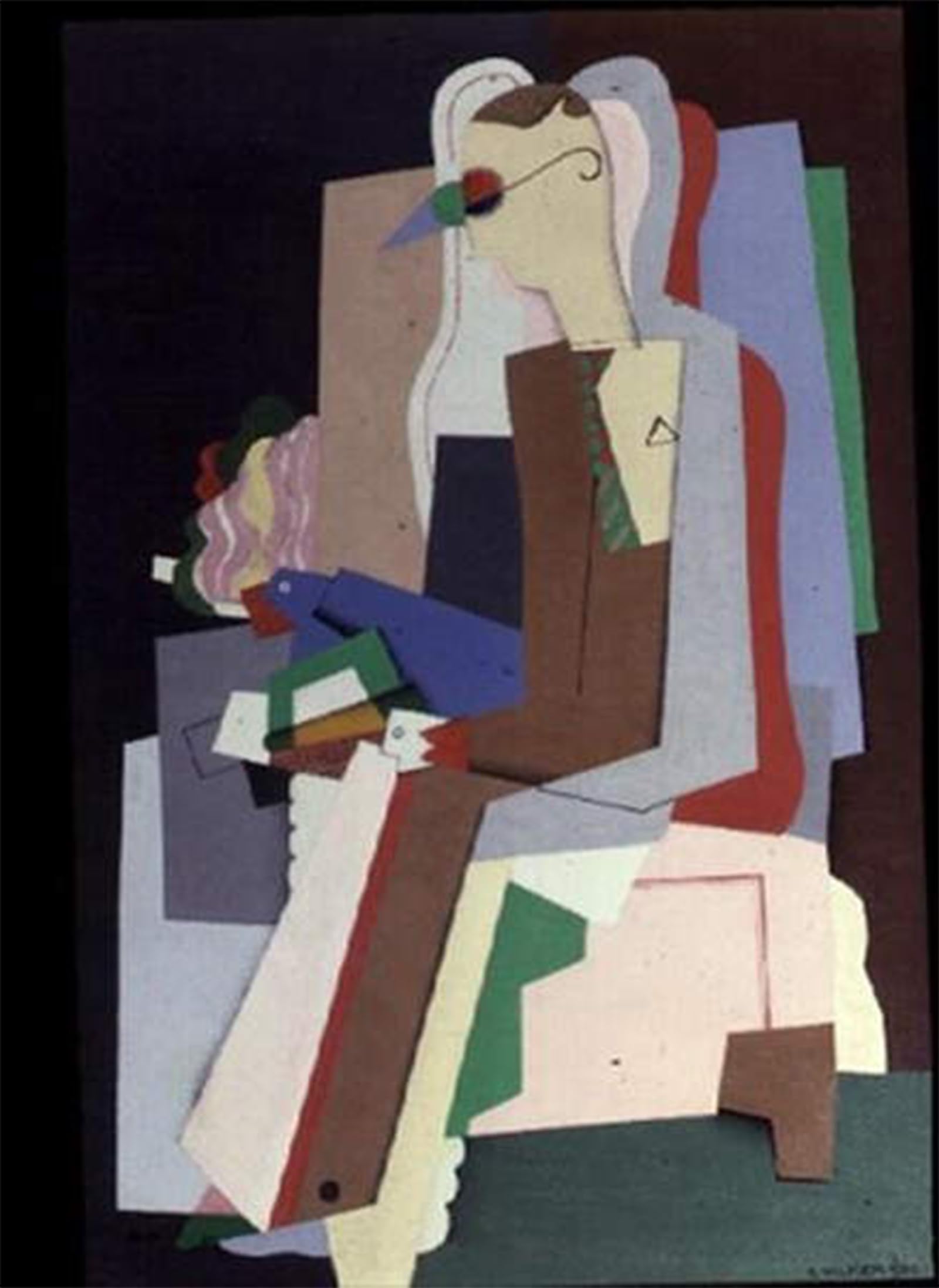 POSTERIIk Famous Print Pop Art Wall Art Graffiti Young Man Reading by Georges Valmier Art Prints for Home Decor 60x90cm