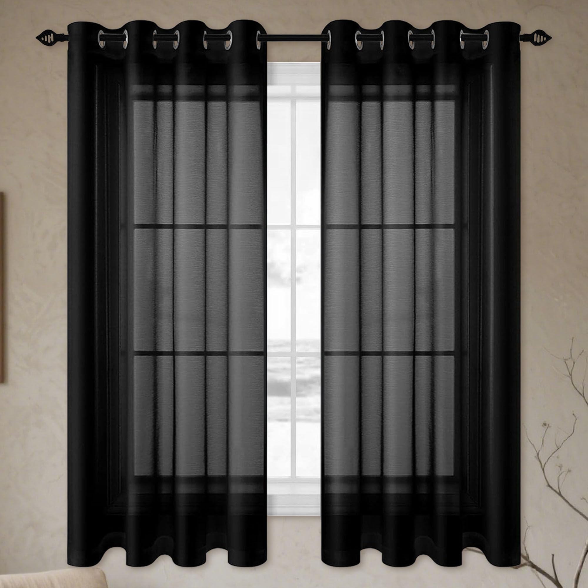 Rideaux voilages filtrants et doux 200x230 pour lumière tamisée