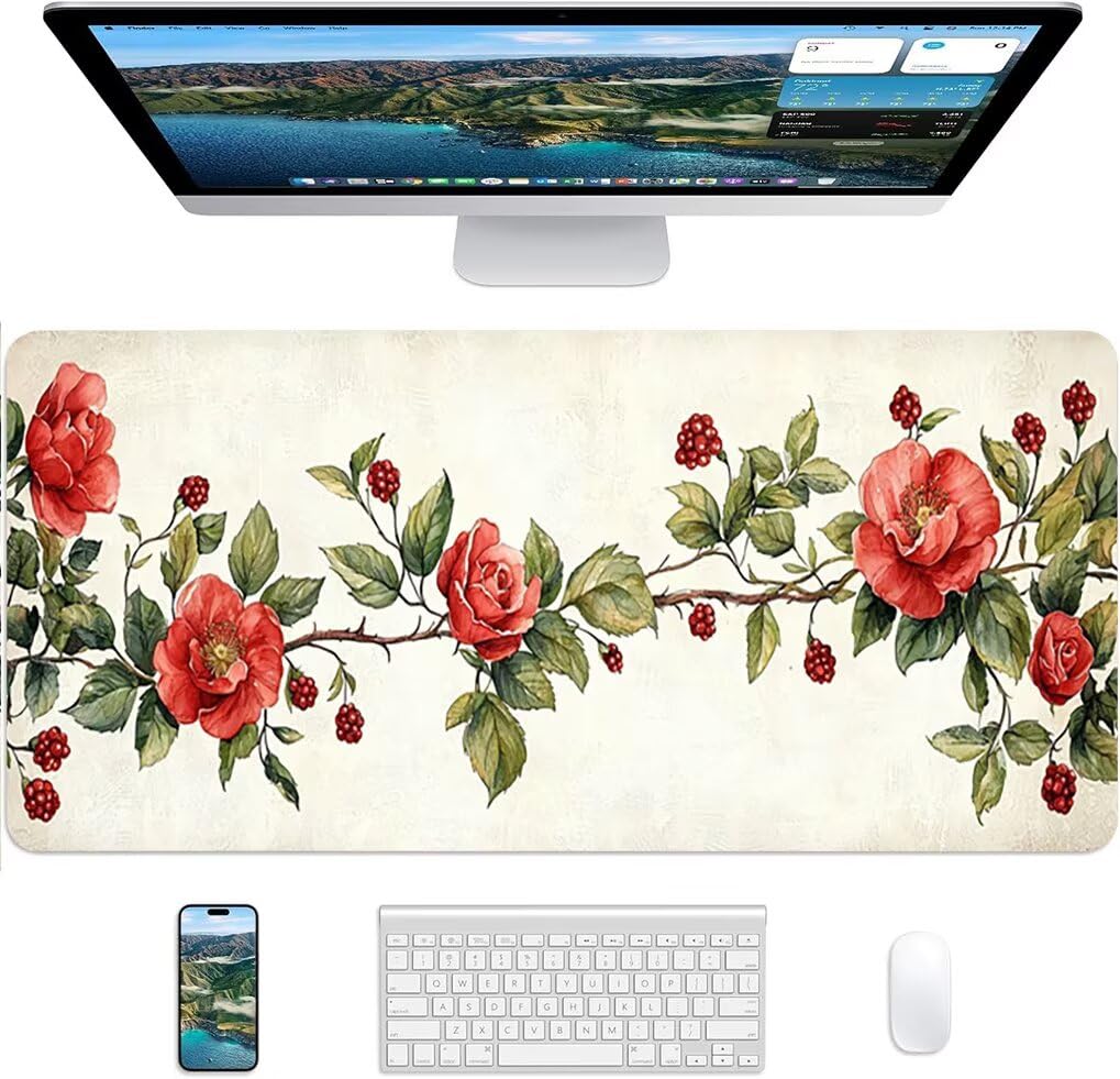 Générique Lpfieonn Fleur Large Desk Mat 120x60cm PF-3540