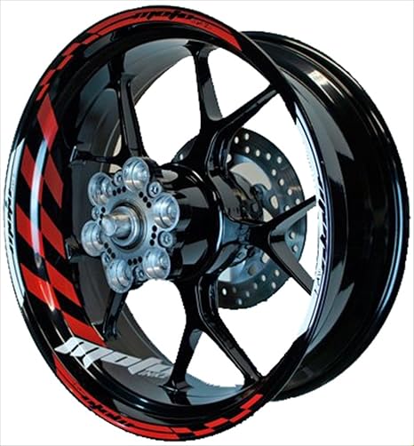 Amazon Motoinkz バイク用 17インチ フルカスタム リムステッカー Gpフラッグ レッド B 80 Red リムステッカー 車 バイク Amazon Motoinkz バイク用 17インチ フルカスタム リムステッカー Gpフラッグ レッド B 80 Red リムステッカー 車 バイク