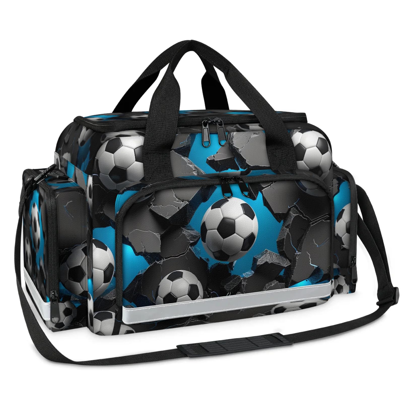 GzLeyigou First Aid Bags Empty, Lovely Football Emergency Bag First Aid Kit Multiple Compartment Kit Carrier On Call Trauma Bag For Paramedics Emergency Medical Supplies Kit