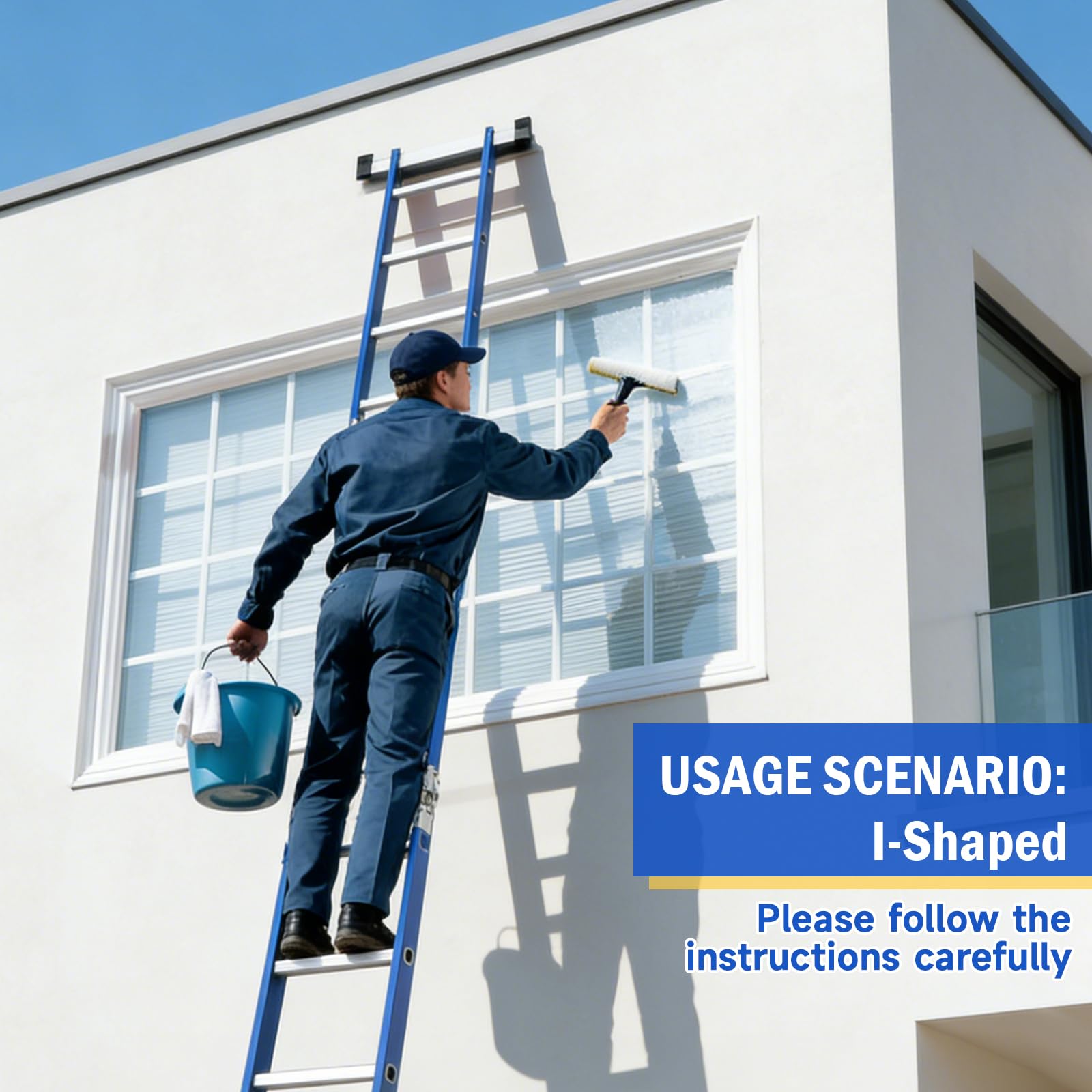 Scala Pieghevole Multiuso 7 in 1 in Alluminio - 4 x 4 Gradini, 464 cm, Scala Multifunzione per Uso Domestico Interno ed Esterno, 16 Gradini, Portata Massima 150 kg