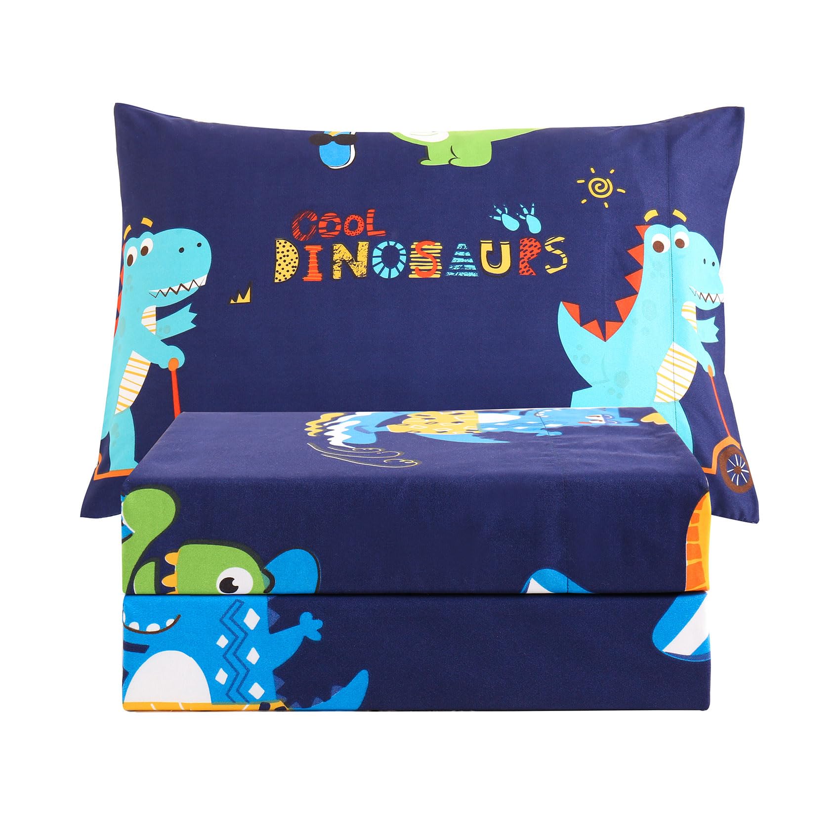 JSD Navy Blue Dinosaur Kids Twin Sheet Set 3 Piece