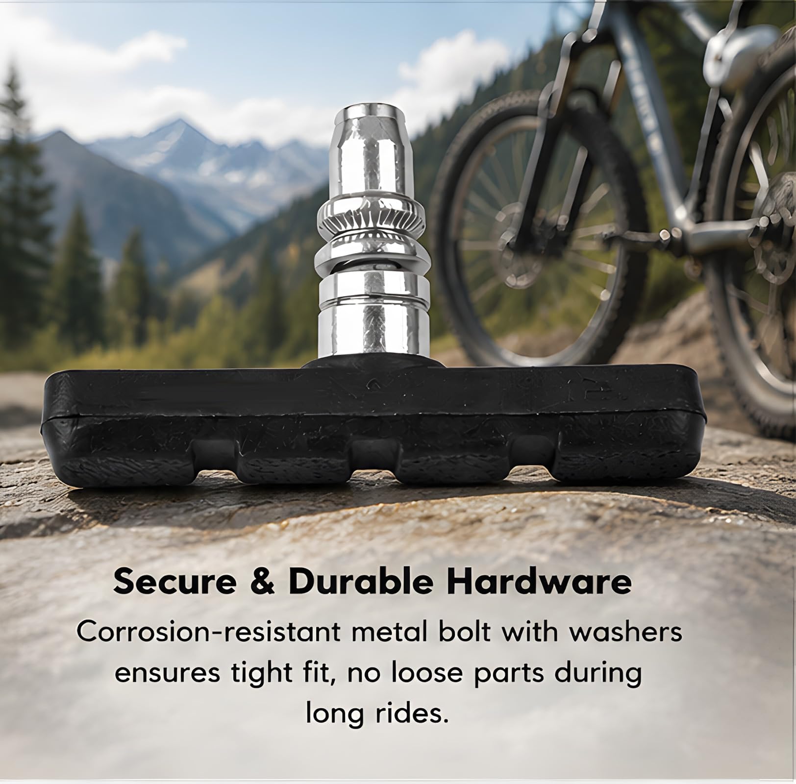 V-Brake - Set di 2 paia (4 pezzi) con chiave a brugola, pastiglie freno da 70 mm per freni a V, freni a cerchio, in gomma compatibile con Shimano Sram Tektro MTB bici da strada City Bike