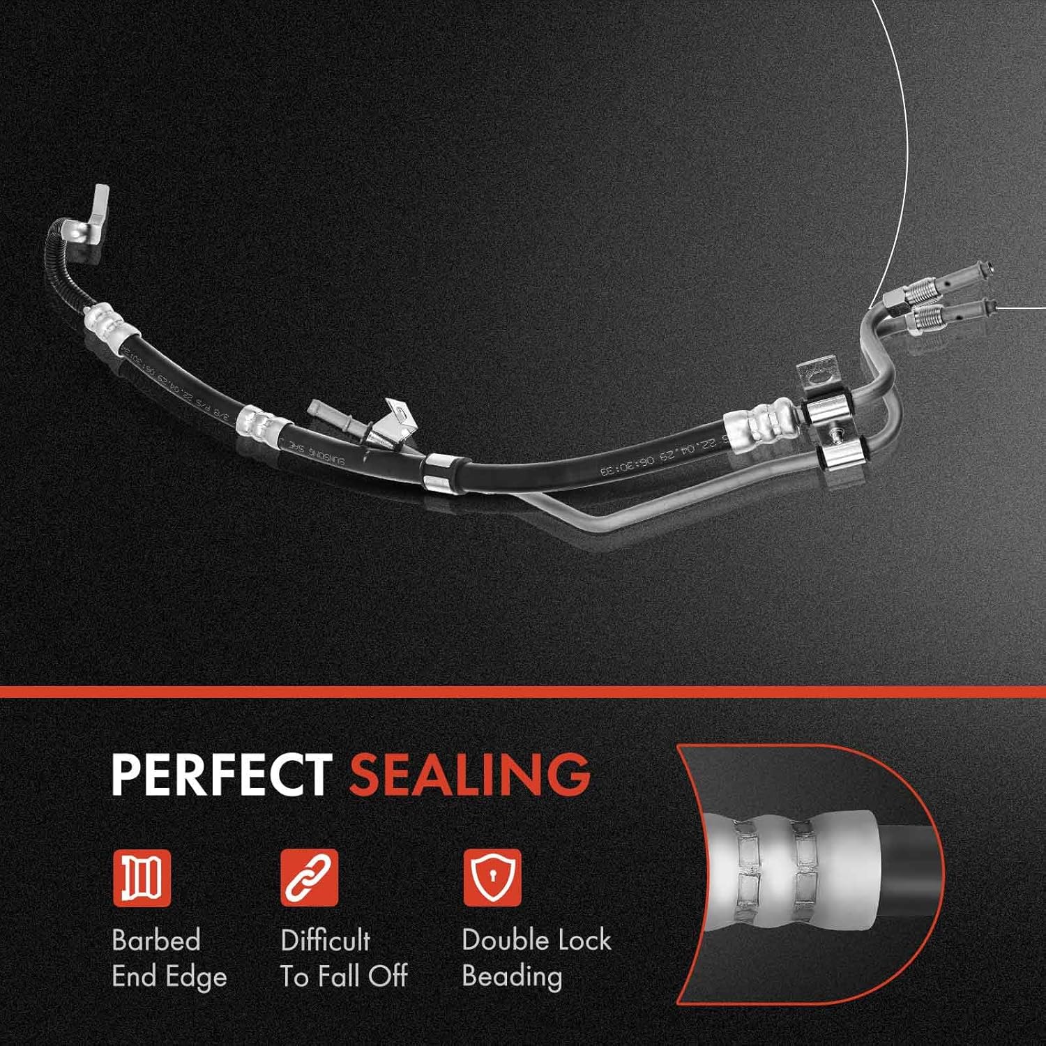 A-Premium Power Steering Pressure & Return Hoses Line Assembly Compatible with Toyota Camry 2002-2009, Solara 2004-2008, with O-ring, Pump to Rack/Gear to Reservoir/Cooler