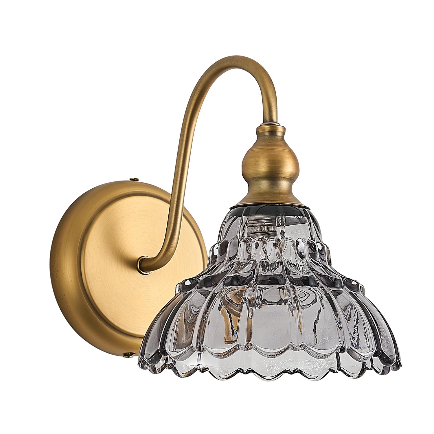 Vintage Grey Lampshade Bedroom Wall Sconces Bathroom Wall Sconce Light Wall Light Fixtures for Hallway Kitchen Dress Room