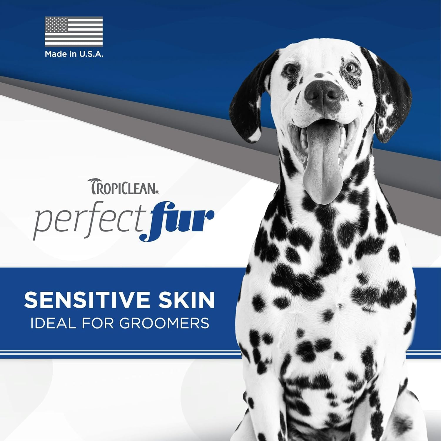 TropiClean PerfectFur Gentle Dog Shampoo for Sensitive Skin| 10:1 Concentrated Groomer Gallon| Made in The USA| 1 Gallon