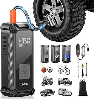 OlarHike Cordless Tire Inflator Portable Air Compressor, 150PSI Dual Mode, 9000mAh Auto Air Pump for Car Tires, Motorcycle, Bicycle, Gifts for Dad with LED Light & Digital Pressure Gauge