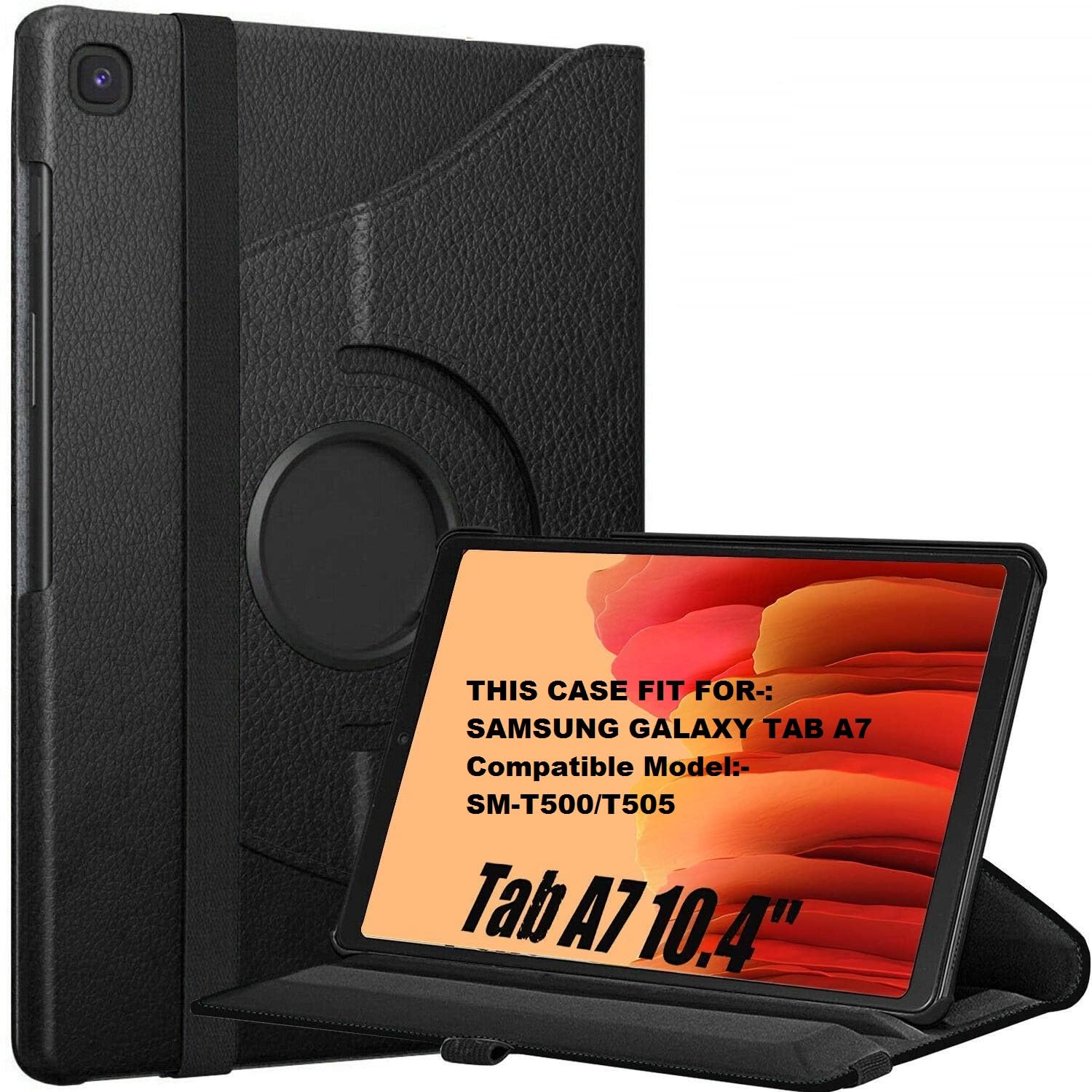 Flip Cover for Samsung Galaxy Tab A7 10.4 inch (2020)(Compatible Model: SM-T500/T505) 360 Rotating Cover (Dark Brown) — Amazon image 10