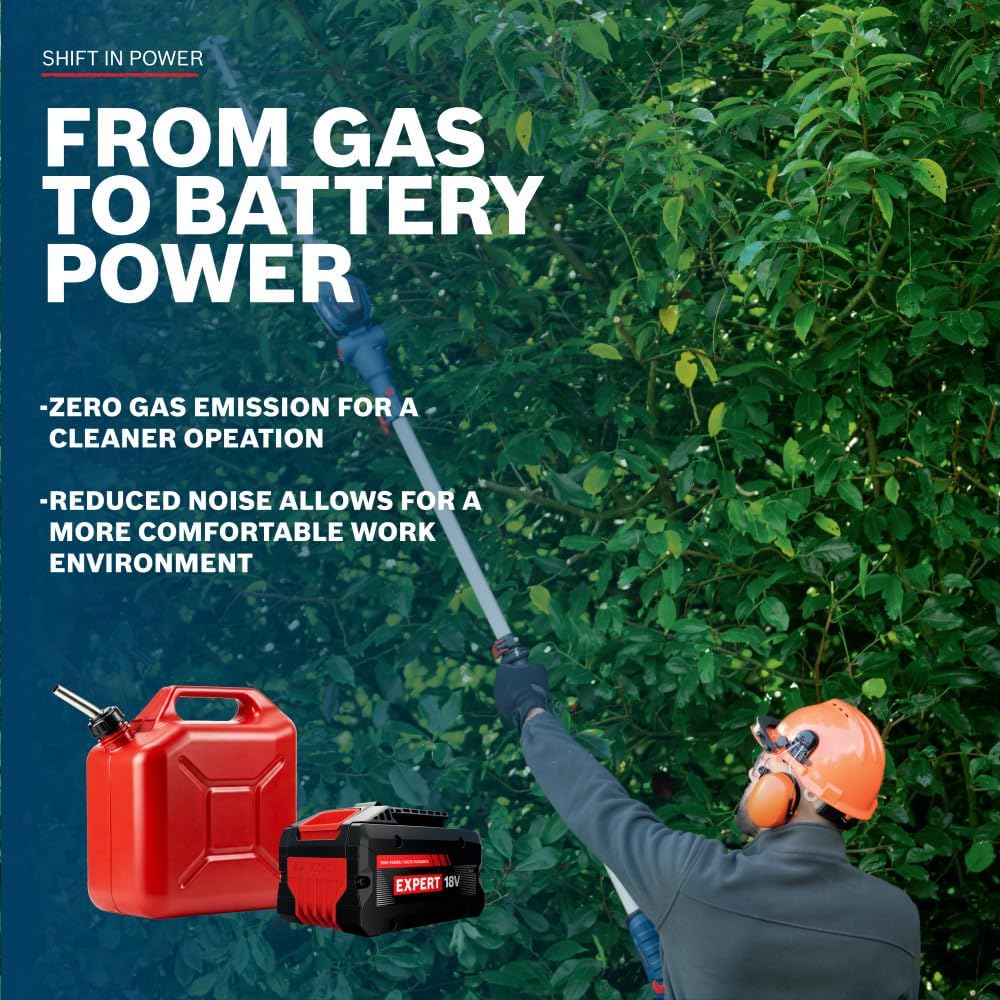 BOSCH GHE18V-50TPN 18V 20 in. Pole Hedge Trimmer Telescopic Pole Extends to 8.2 Ft. + 3,400 SPM Brushless Motor (Bare Tool)