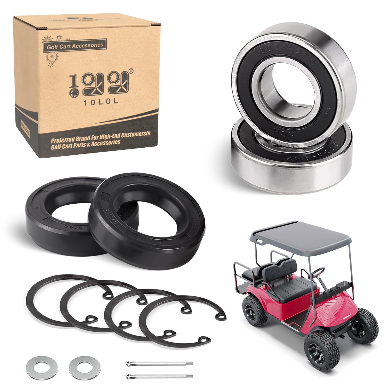 Hinterachslagersatz Für EZGO Marathon Medalist - 2 Sets Inkl. Lager & Dichtungen