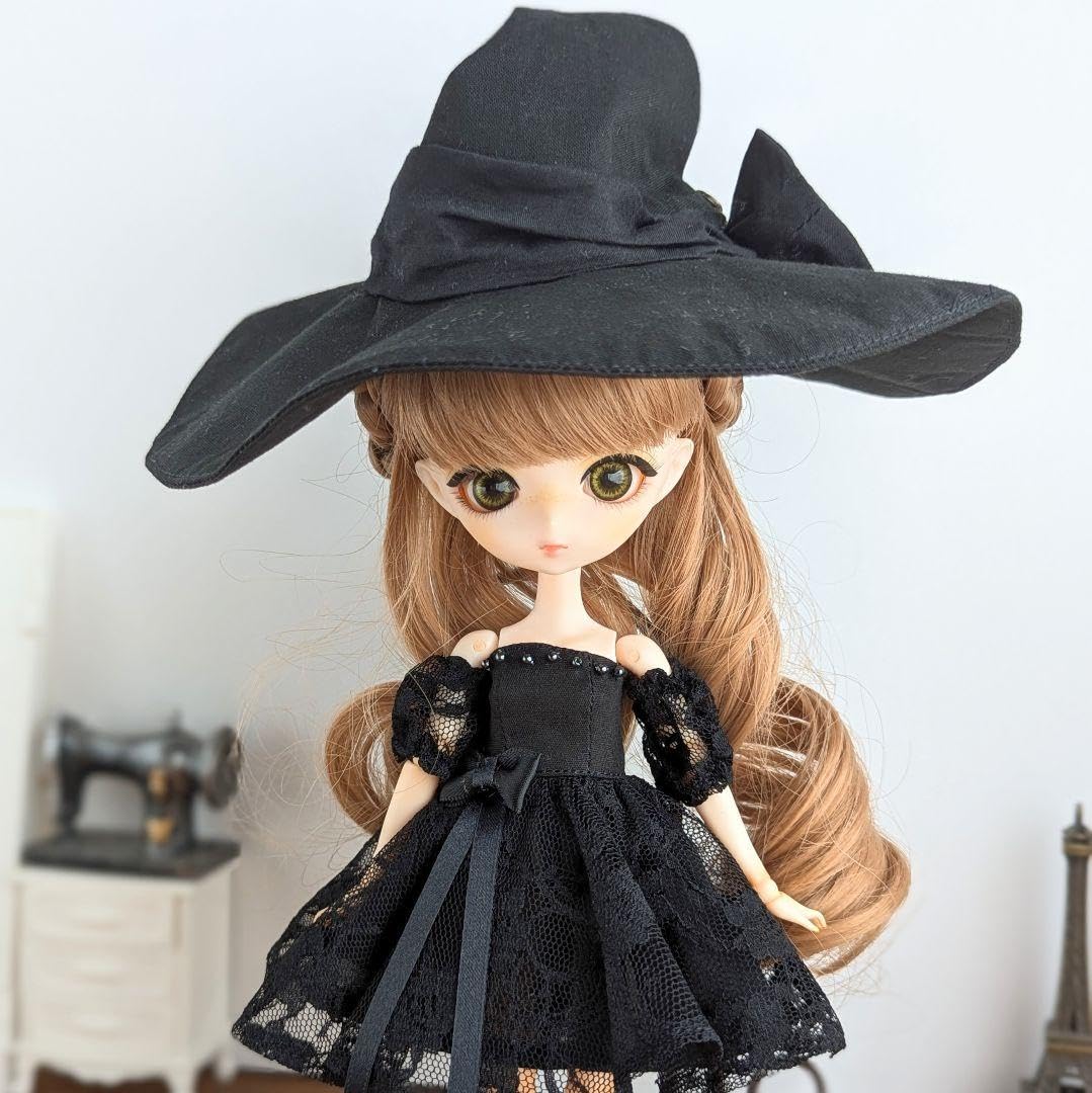 Amazon.co.jp: 1237リボンと歯車のとんがり魔女の黒帽子 ハルモニア 