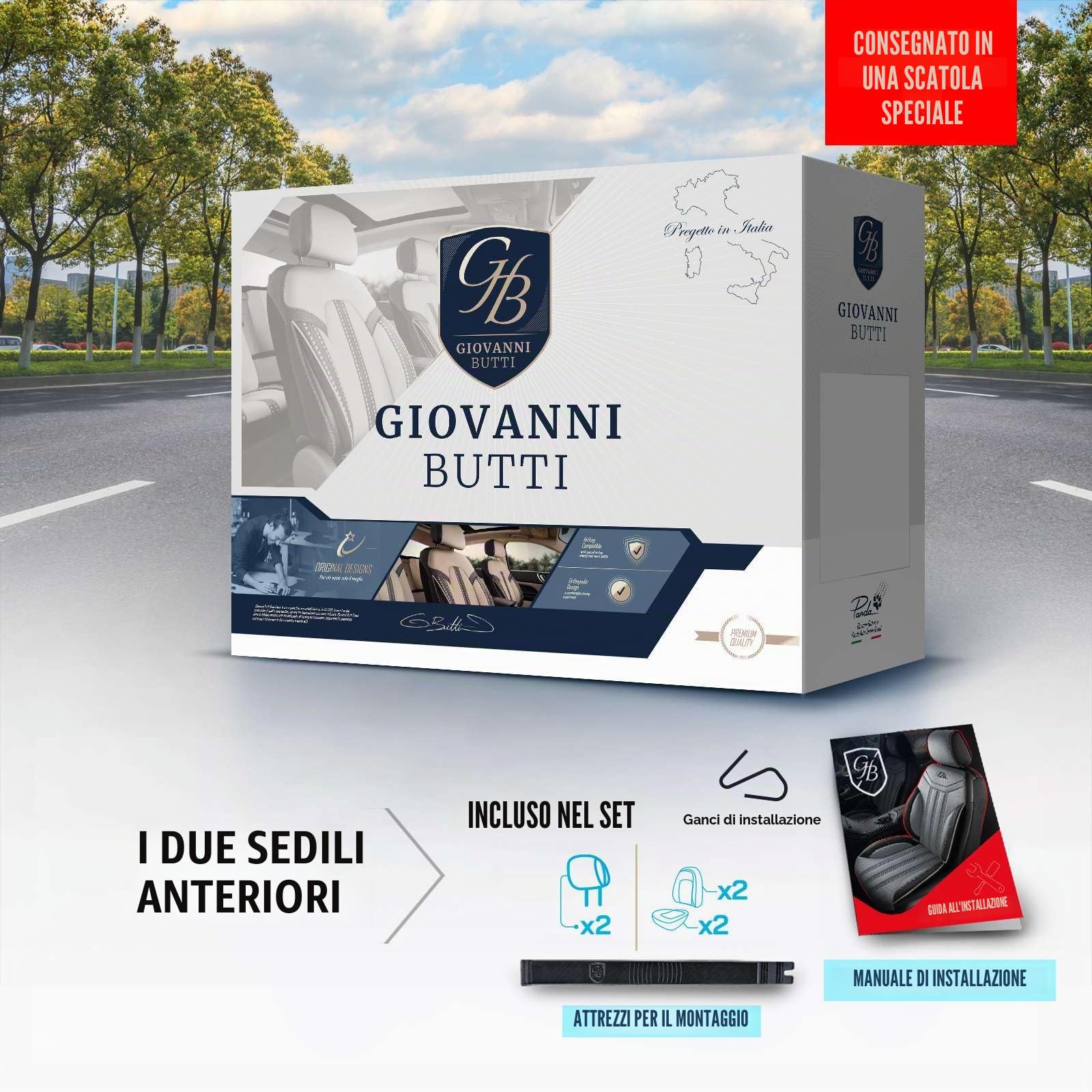 Coprisedili universali per auto – Premium accessori interni per auto e SUV – jacquard coprisedile auto, compatibile con airbag, nero e grigio, set di montaggio incluso