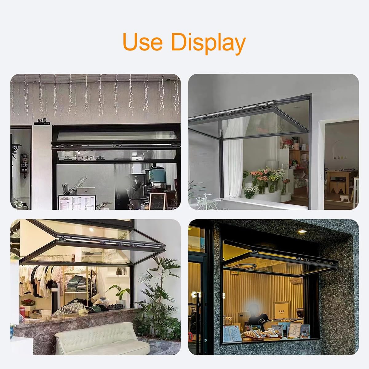 Ventana Plegable Interior de Doble Guillotina - Marco de Aleación de Aluminio, Vidrio Reforzado y Cerraduras. Personalizable para Casas Móviles y Uso Comercial.(WxH 44x40in/111.7x101.6cm)