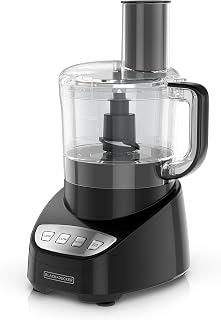 BLACK+DECKER FP4100B 8-Cup Food Processor: Easy Assembly, 450W Motor, Slice Shred Chop Puree, Dishwasher Safe