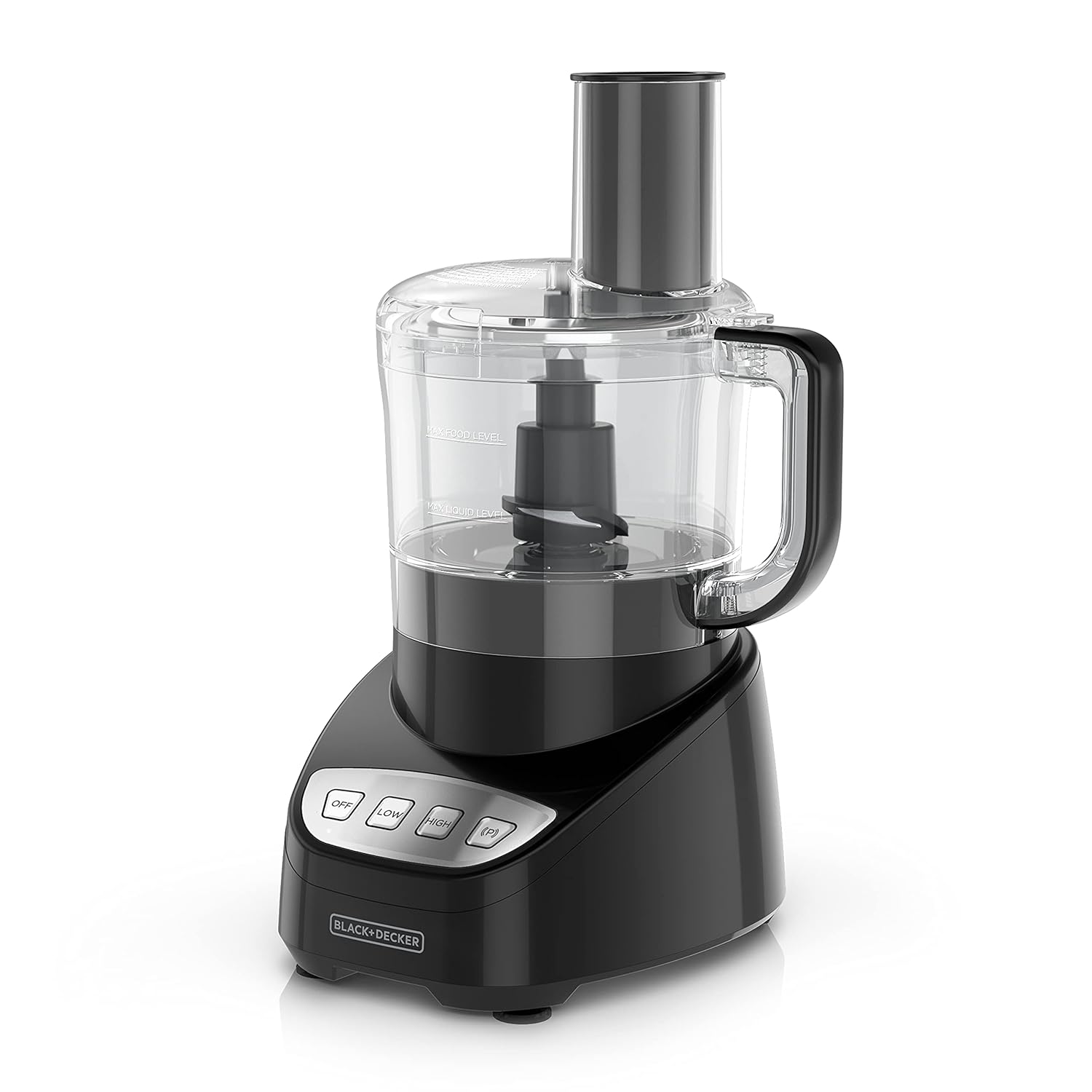 BLACK DECKER 8-Cup Food Processor Easy Assembly Stainless Steel S-Blade Shred Slice Chop Puree 450W Motor