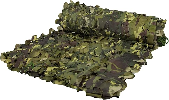LOOGU Camouflage Netting Military Durable Camo Net with Grid for Decoration Sunshade Hunting Blind Shooting Hide Camping