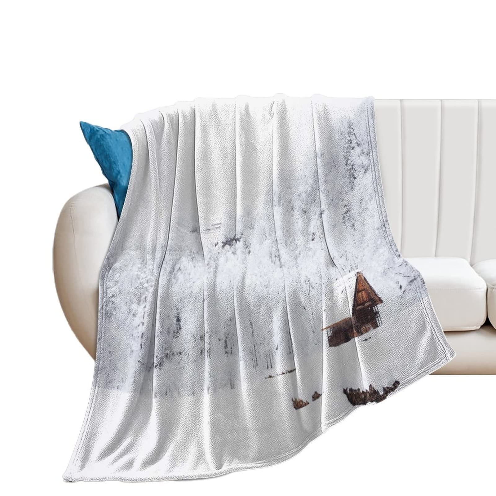 Couverture d'hiver chaude en peluche haut de gamme au design texturé