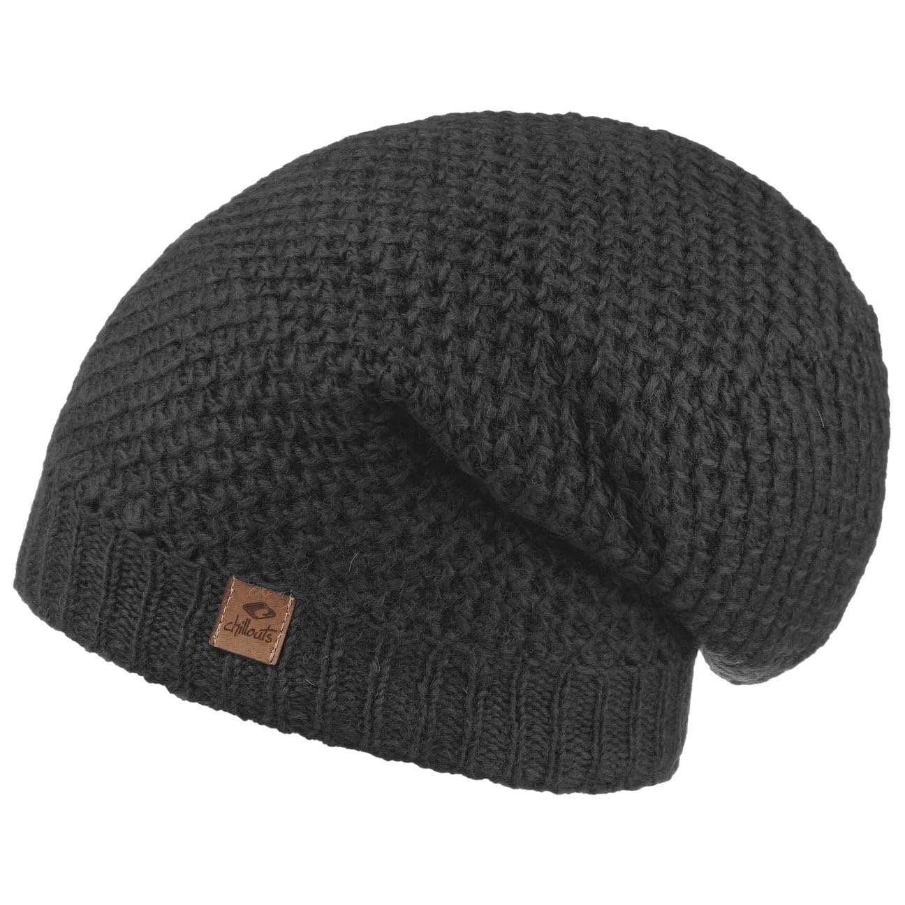 CHILLOUTS Nele Oversize Beanie Oversized Knit hat Men´s (One Size - Black)