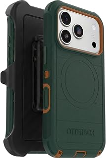 OtterBox iPhone 18 Pro & iPhone 17 Pro (Only) - Defender Series Case - Green Intrigue - Includes Holster Clip Kickstand - Snaps on MagSafe - Tough - Rugged & Durable