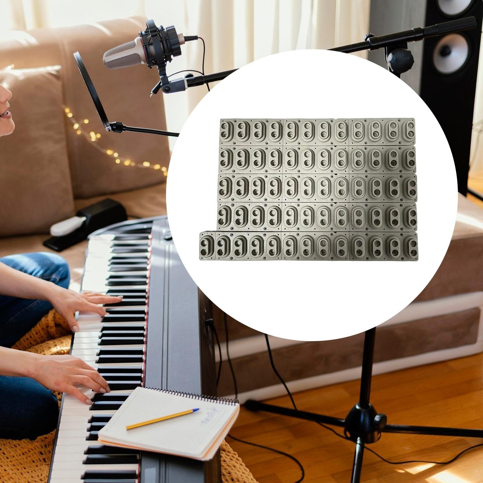 Amagogo 5 pezzi di striscia conduttiva per tastiera, accessori per pianoforte elettronico,