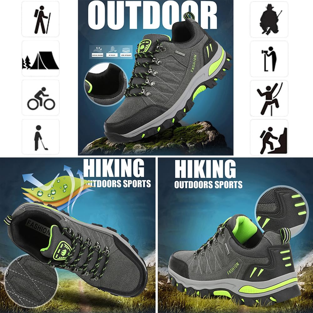 Scarpe da Escursionismo Uomo Arrampicata Sportive All'aperto Traspiranti Trekking Sneakers