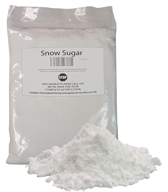 Naturejam NO MELT Sweet Snow Sugar 1 Pound Bulk Bag