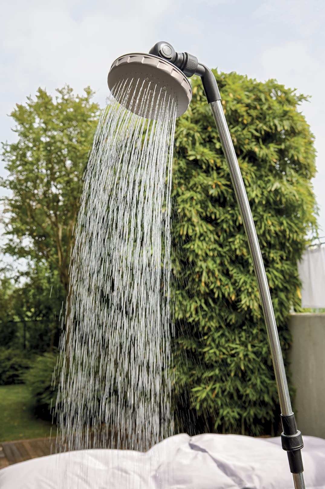 G.F. SRL Sunny Style - Ducha Solar de jardín de plástico Reciclado, para Piscina, Exterior, Ideal también para Vacaciones y Camping, con Mezclador para Agua Caliente y fría