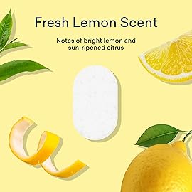 BLUELAND 100% Plastic-Free Dishwasher Detergent Tablets, 36 Count, Lemon Zest Scent, Eco Friendly Dishwashing Pods, Natural, USDA Certified biobased