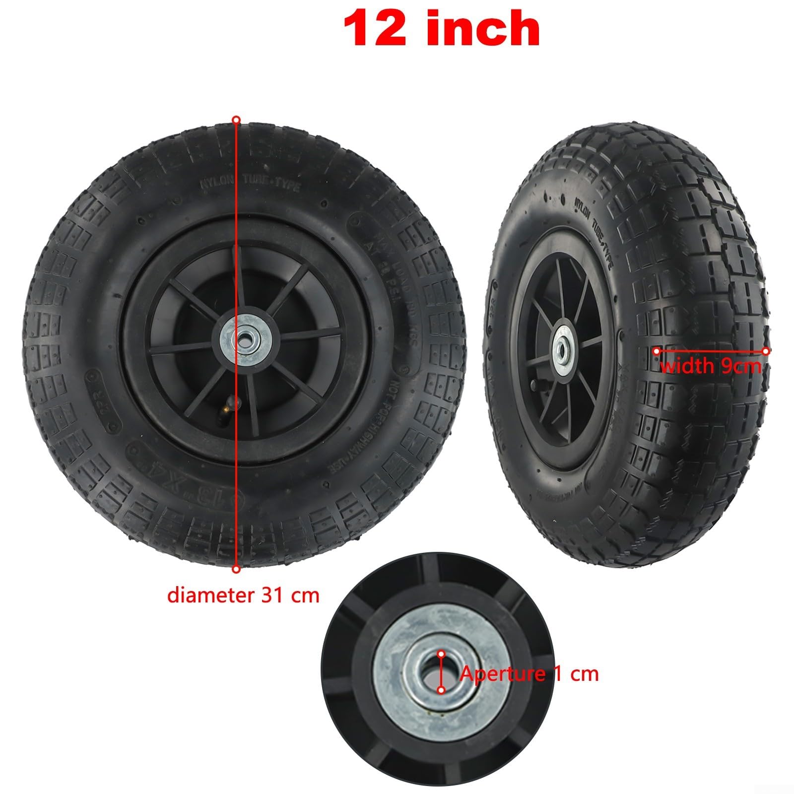 Inflable 10 Pulgadas para Coche de para batería Inflable 10(1.0cm 12inch)