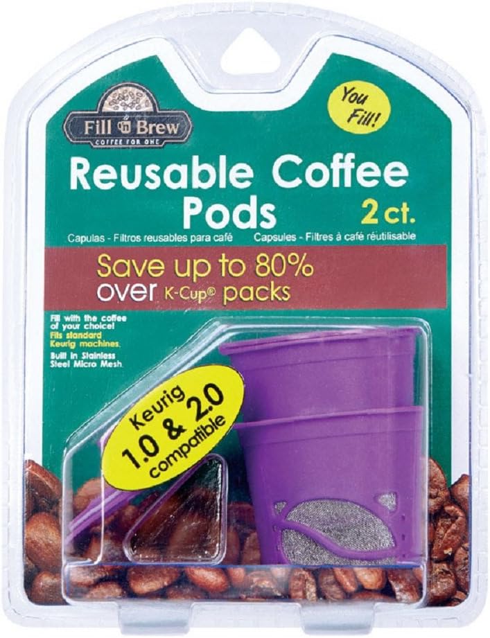 REUSABLE COFFEE PODS 2PK by FILL 'N BREW MfrPartNo 95182
