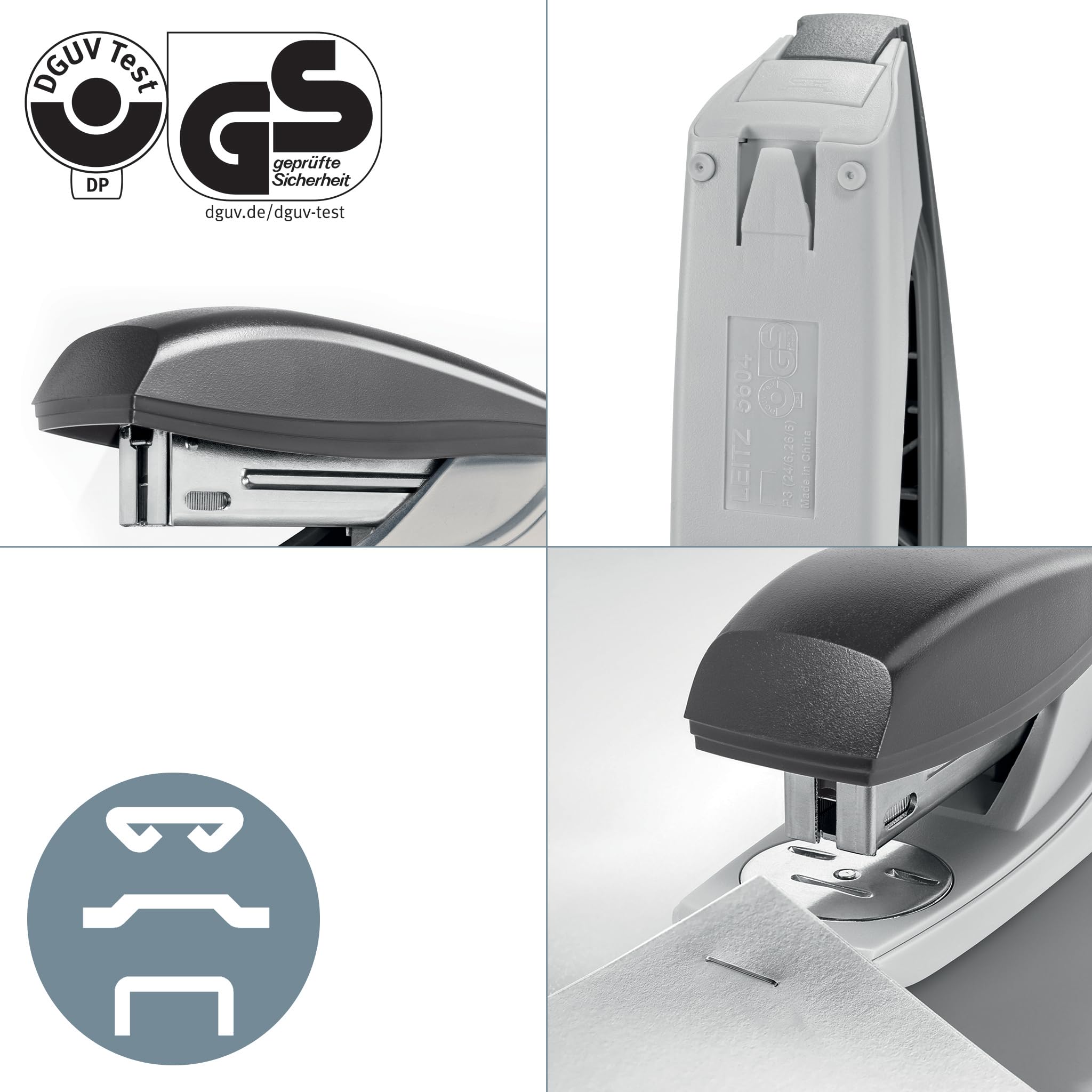 Leitz Stapler, 30 Sheets, Includes Staples, Integrated Staple Remover, 100% Recyclable, Eco Friendly, NeXXt Recycle Range - Image 4
