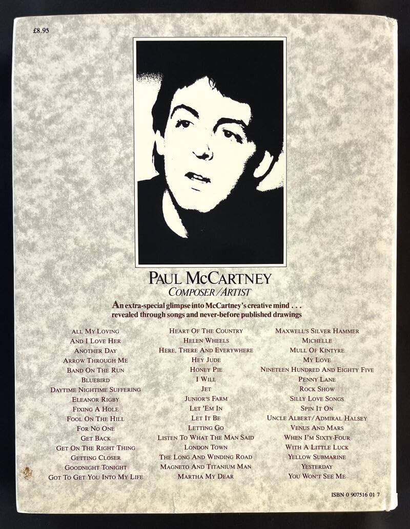 Paul McCartney Signed Autograph Composer/Artist Book with Amazing