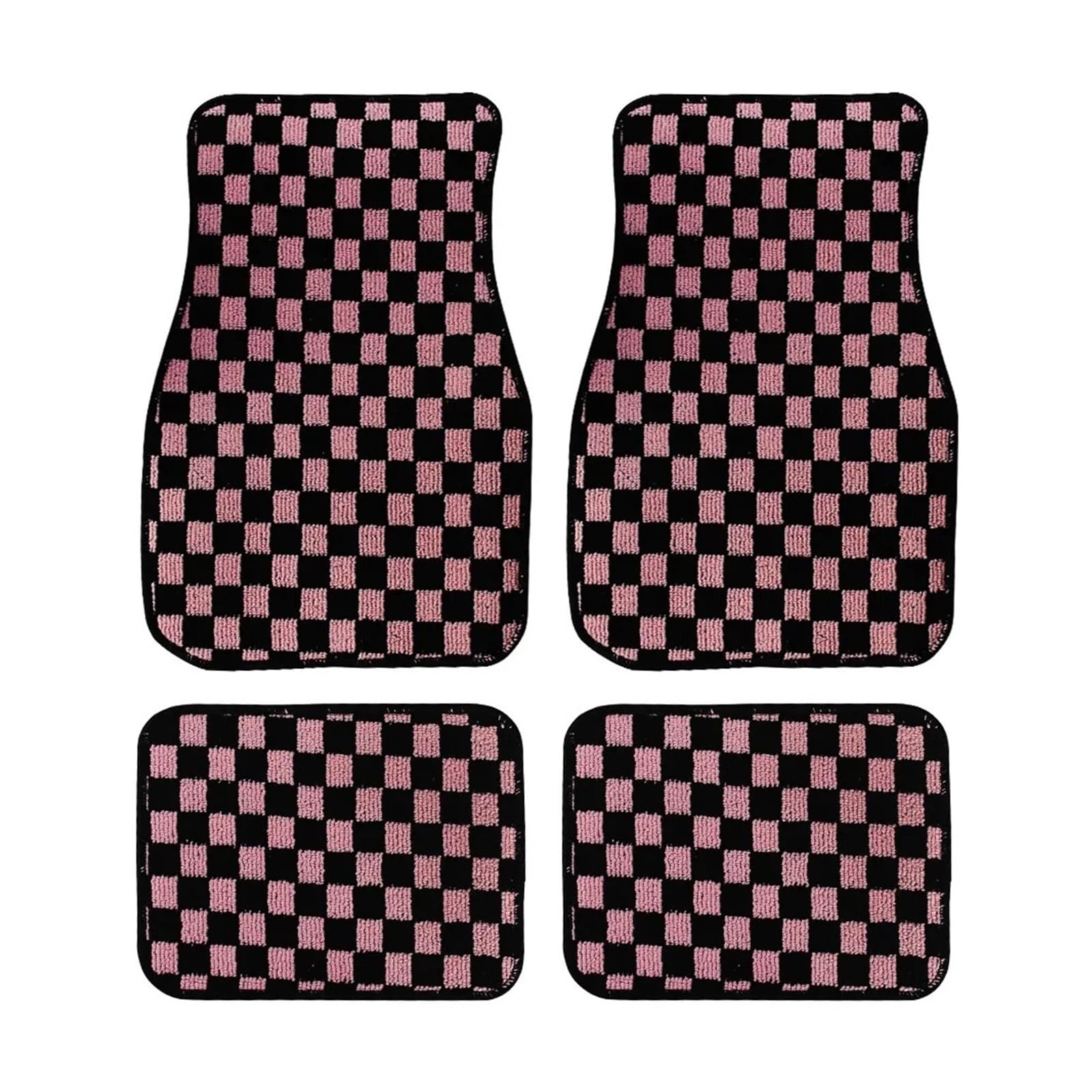 Tapis De pour Sol Universels Antidérapants, 4 Pièces, pour Avant Et Arrière Voiture(Rose)