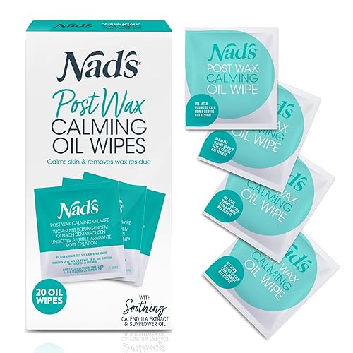 Nad's Post-Wax Calming Oil Wipes Refill - 20 Count