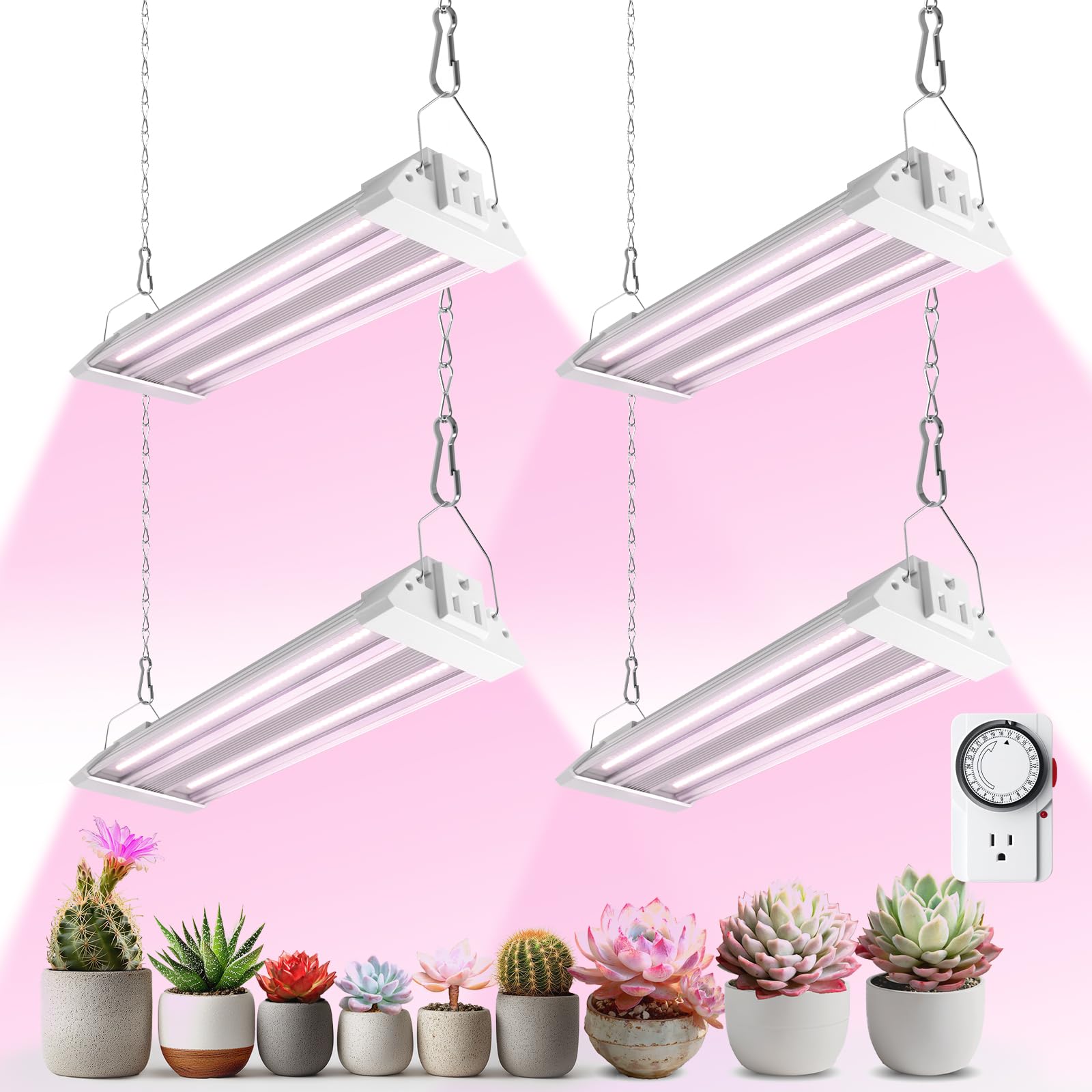 Barrina TX18 1FT LED Grow Light, 72W(4 x 18W, 360W Equivalent), Timer
