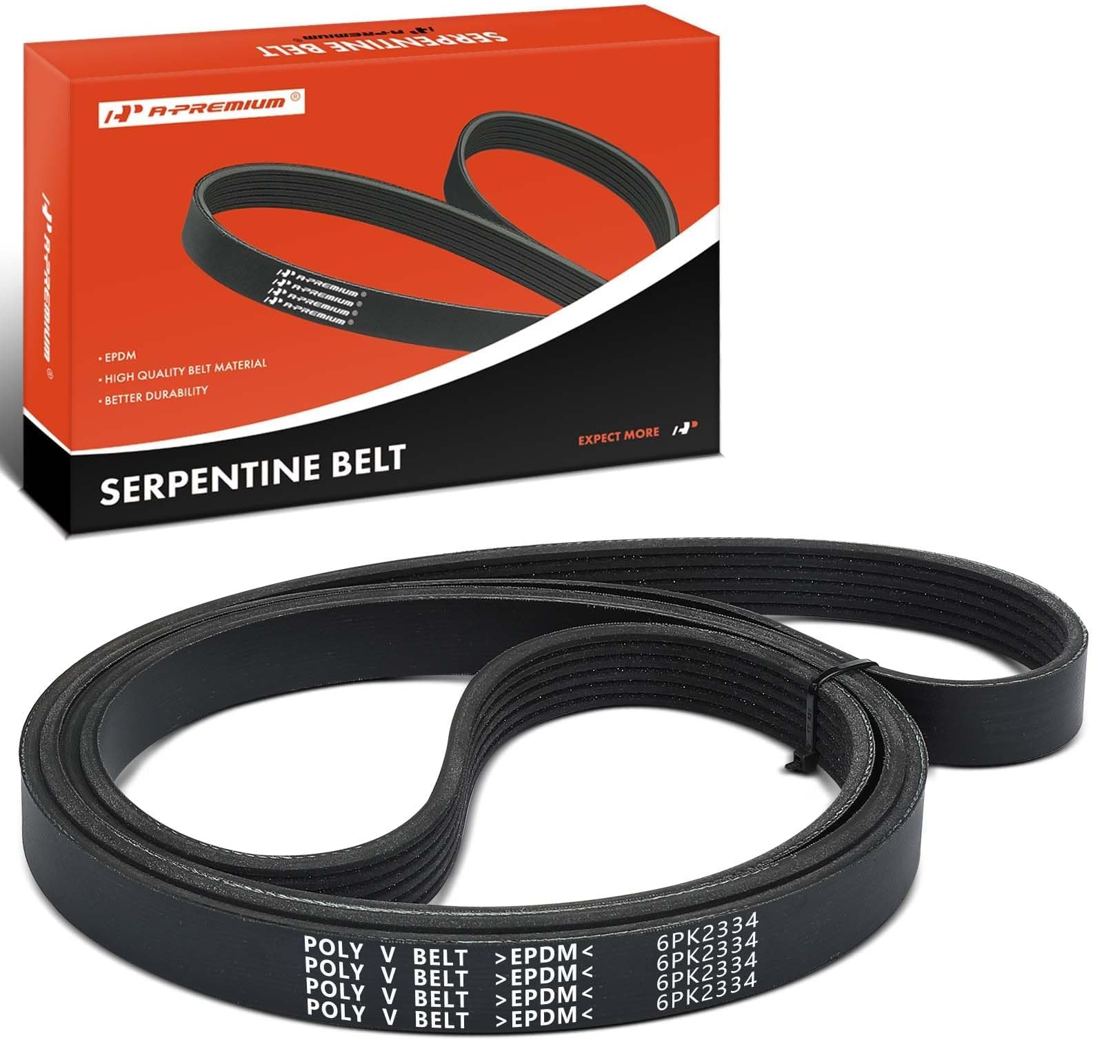 A-Premium 89.02 Inch Engine Serpentine Drive Belt Compatible With Jeep Zj Series Grand Cherokee 1996 1997 1998 - View #6