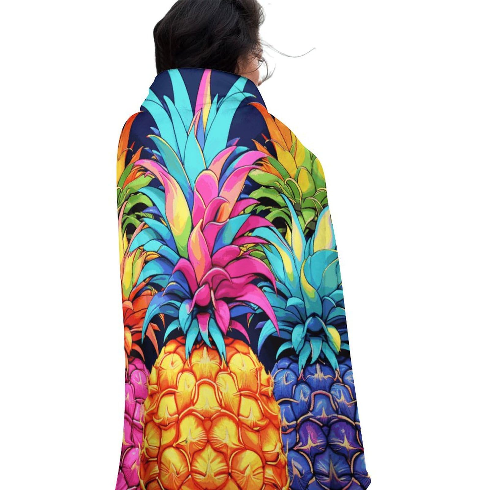 Couverture voyage ananas 150 cm pour le camping et la plage