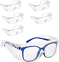 Vista 8 de SAFE HANDLER BISON LIFE Diamont Vented Over Glasses Safety Glasses Meets ANSI Z87.1, Impact Resistant Polycarbonate Lens