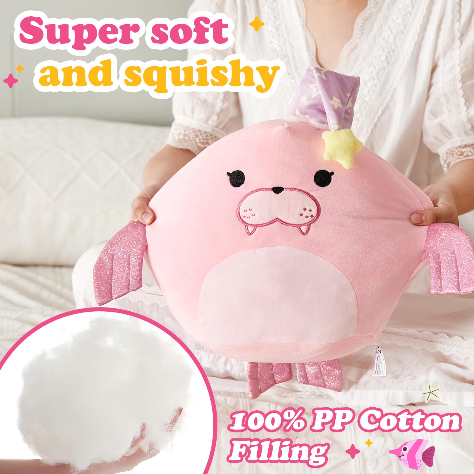 Amazon.co.jp: Houwsbaby 12インチ ピンク セイウチ ぬいぐるみ