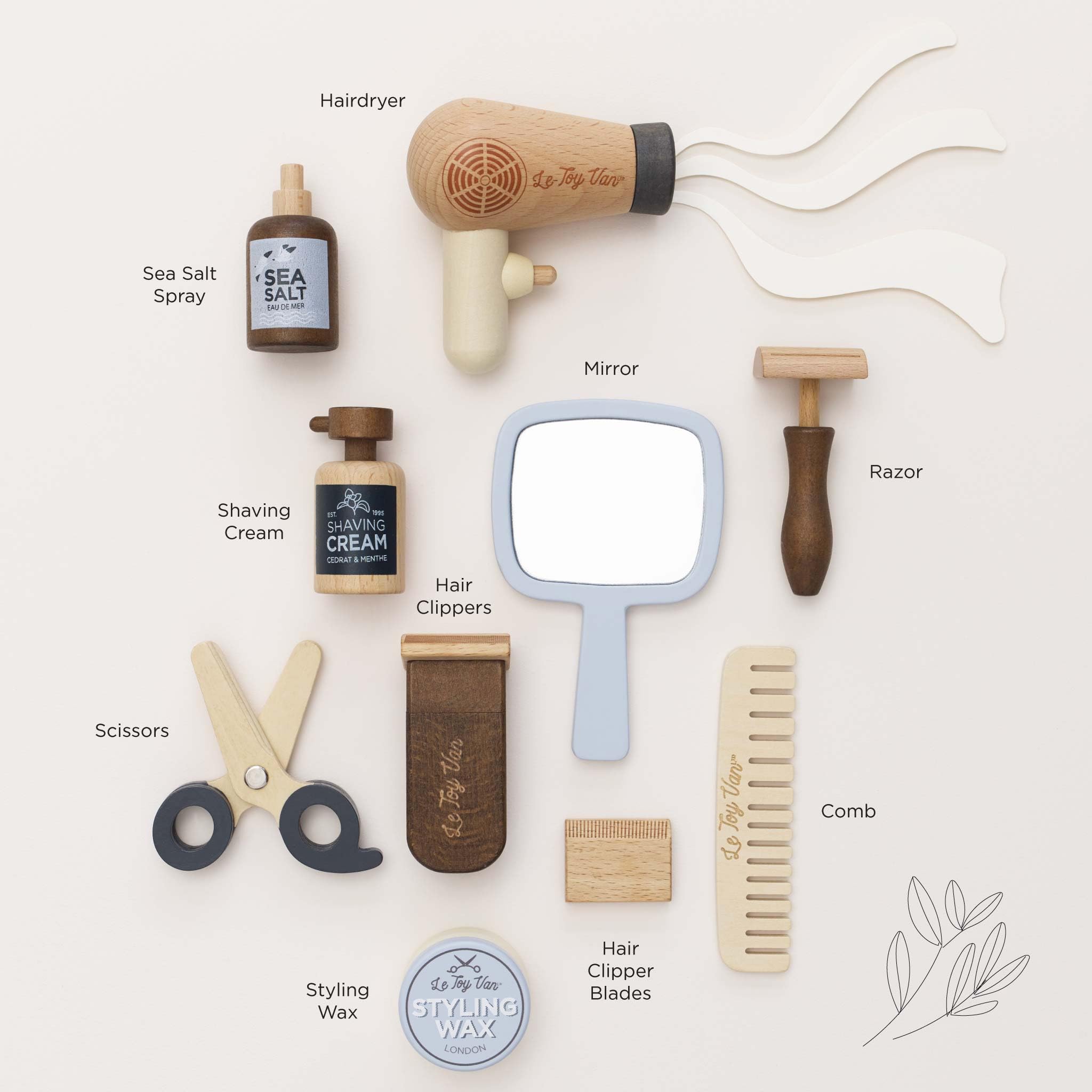 Le Toy Van - Wooden Hairdresser and Barber Kit, Multicoloured - Image 4