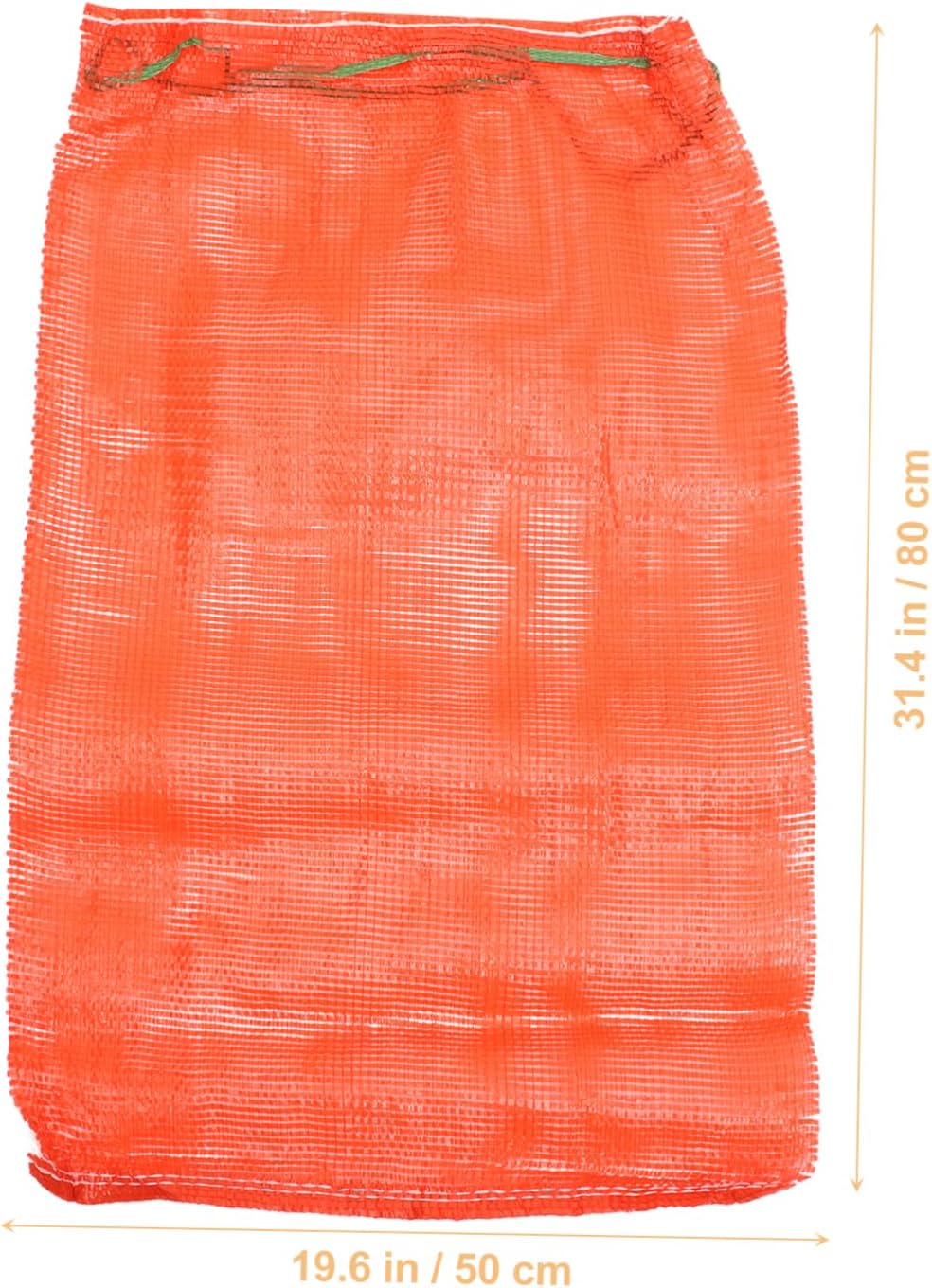 Mikinona 50pcs Reusable Mesh Grocery Bags Drawstring Storage for Fruits Vegetables and Toys Large Red Net Produce Bags for Home and Retail Use